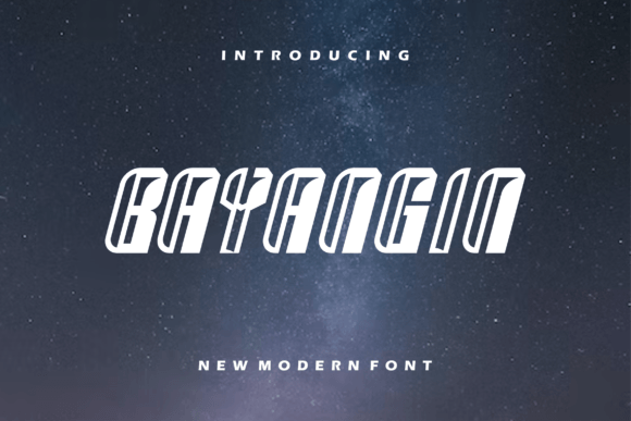 Bayangin: A Sporty Modern Font for Creative Projects