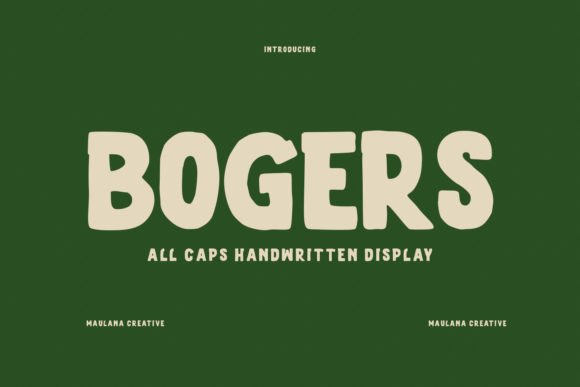 Bogers: A Unique All-Caps Handwritten Display Font for Bold Visual Impact