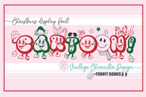 Christmas Cartoon: A Festive and Unique Decorative Display Font for Holiday Designs