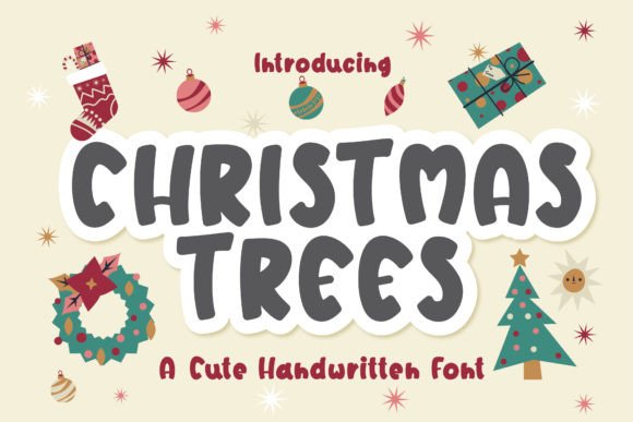 Christmas Trees and the Christmas Trees Font: A Festive Design Duo
