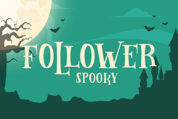 Follower Spooky: A Playful and Eerie Display Font for Creative Projects
