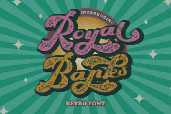 Royal Banks: A Playful Nostalgic Font for Vintage-Inspired Designs