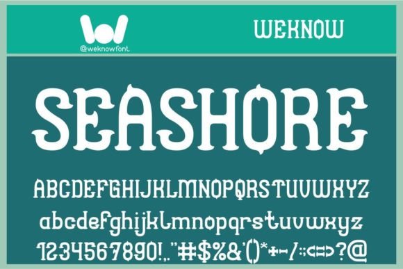 Seashore: A Sparkling Display Font with Style