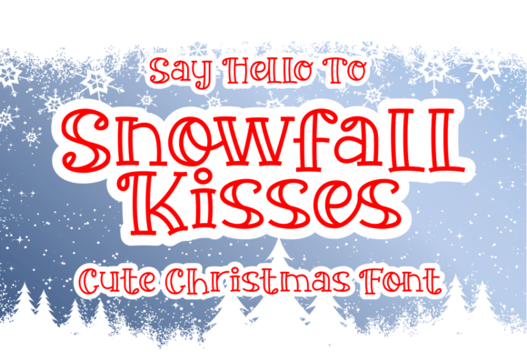 Snowfall Kisses: A Festive Display Font for Winter-Themed Designs