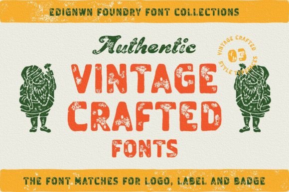 Vintage Crafted: A Stylish Display Font with a Retro Edge