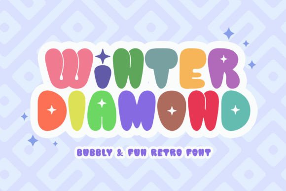 Winter Diamond: A Playful and Bold Retro Font for Modern Creativity